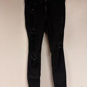 Hollister Black Distressed Skinny Jeans